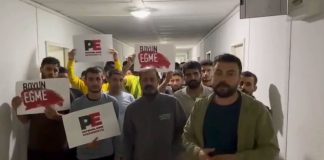 Deprem konutlarında çalışan işçiler direnişe geçti: Cevahir Yapı hakkımızı ver